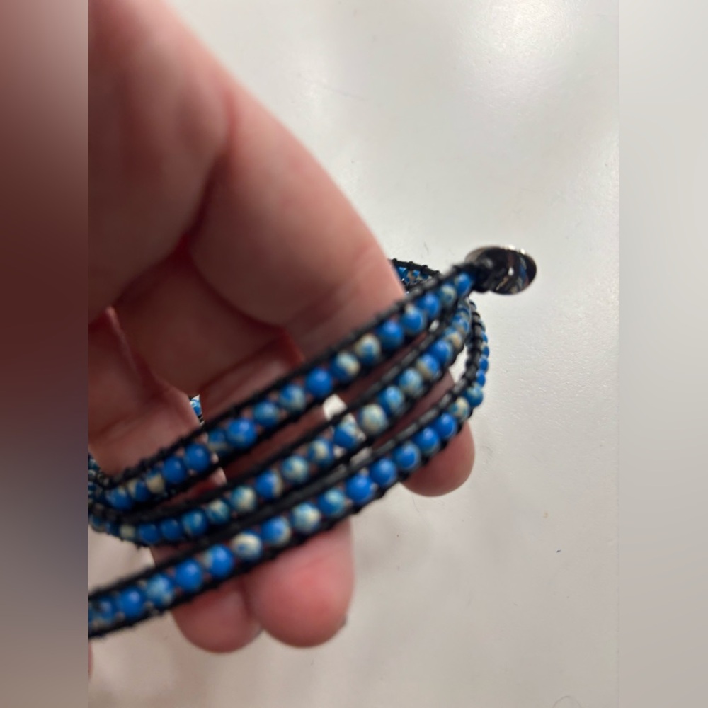 Blue tones wrap bracelets